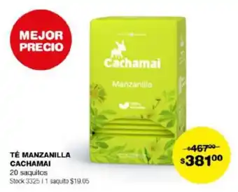 Atomo Conviene TÉ MANZANILLA CACHAMAI 20 saquitos oferta