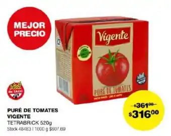 Atomo Conviene PURÉ DE TOMATES VIGENTE TETRABRICK 520g oferta