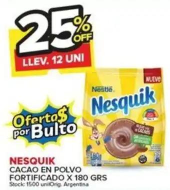 Carrefour Maxi NESQUIK CACAO EN POLVO FORTIFICADO X 180 GRS oferta