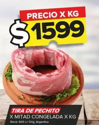 Carrefour Maxi TIRA DE PECHITO X MITAD CONGELADA X KG oferta