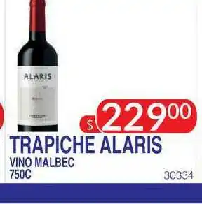 Masivos Trapiche Alaris Vino Malbec 750c oferta