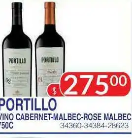Masivos Portillo Vino Cabernet-malbec-rose Malbec 750c oferta