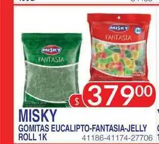 Masivos Misky Gomitas Eucalipto-fantasia-jelly Roll 1k oferta