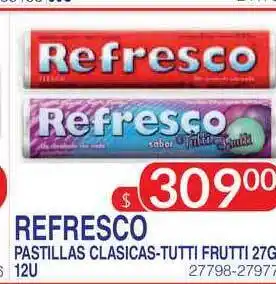 Masivos Refresco Pastillas Clasicas-tutti Frutti 12u oferta
