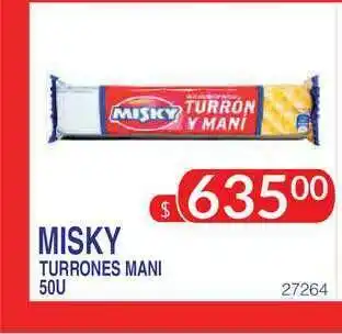 Masivos Misky Turrones Mani 50u oferta
