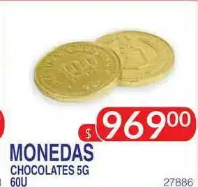 Masivos Monedas Chocolates 5G 60U oferta