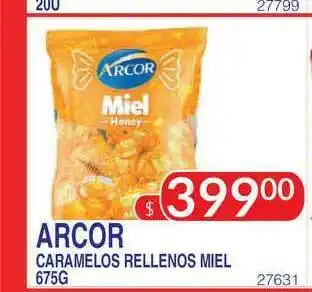 Masivos Arcor Caramelos Rellenos Miel 675G oferta