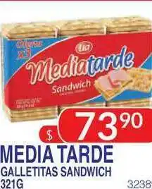 Masivos Media Tarde Galletitas Sandwich 321g oferta