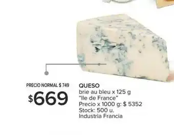 Carrefour Express Queso Brie Au Bleu X 125 G oferta