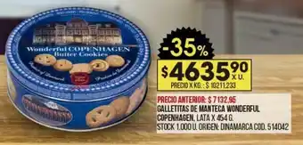 Coto GALLETITAS DE MANTECA WONDERFUL COPENHAGEN, LATA X 454 G. oferta