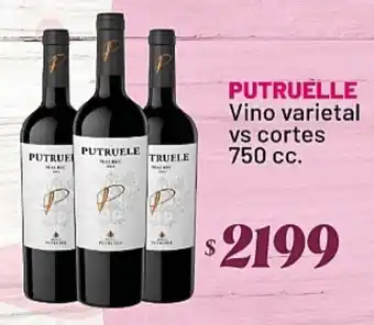 Almacor PUTRUELLE Vino varietal vs cortes 750 cc. oferta