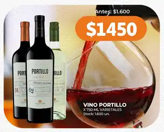 Supermercados Tadicor VINO PORTILLO X 750 ML VARIETALES oferta