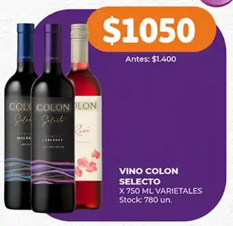 Supermercados Tadicor VINO COLON SELECTO X 750 ML VARIETALES oferta