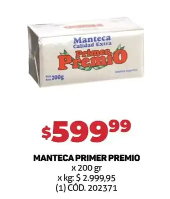 Makro MANTECA PRIMER PREMIO x 200 gr oferta