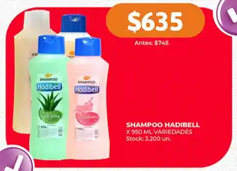 Supermercados Tadicor SHAMPOO HADIBELL X 950 ML VARIEDADES oferta