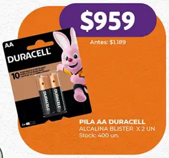 Supermercados Tadicor PILA AA DURACELL ALCALINA BLISTER X 2 UN oferta