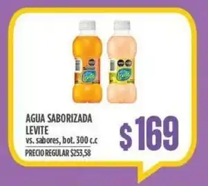 Supermercados Vea AGUA SABORIZADA LEVITE vs. sabores, bot. 300 c.c oferta
