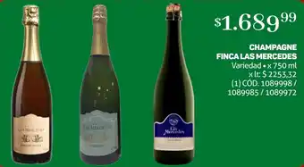 Makro CHAMPAGNE FINCA LAS MERCEDES Variedad x 750 ml oferta