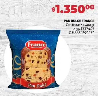 Makro PAN DULCE FRANCE con frutas x 400 gr oferta