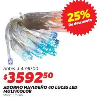Ferniplast ADORNO NAVIDEÑO 40 LUCES LED MULTICOLOR oferta