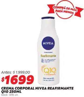 Ferniplast CREMA CORPORAL NIVEA REAFIRMANTE Q10 250ML oferta