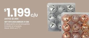 Changomas SET X9 CASCABELES 4 CM oferta