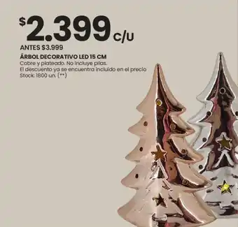 Changomas ÁRBOL DECORATIVO LED 15 CM oferta