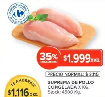Carrefour SUPREMA DE POLLO CONGELADA X KG. oferta