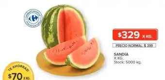 Carrefour SANDÍA X KG. oferta