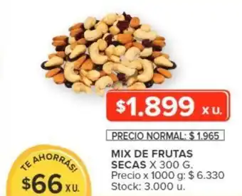 Carrefour MIX DE FRUTAS SECAS X 300 G. oferta