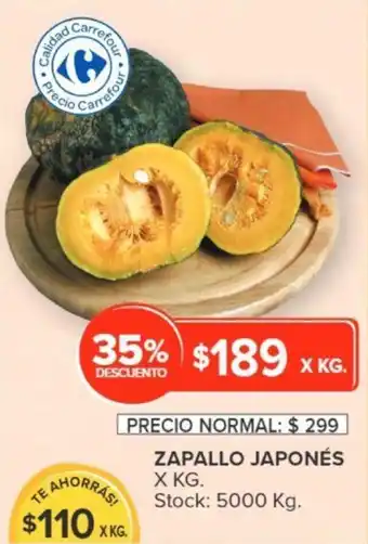 Carrefour ZAPALLO JAPONÉS X KG. oferta