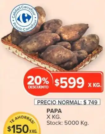 Carrefour PAPA X KG. oferta