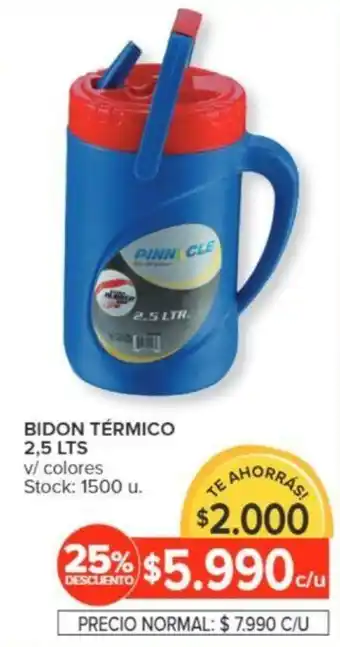 Carrefour BIDON TÉRMICO 2,5 LTS v/ colores oferta