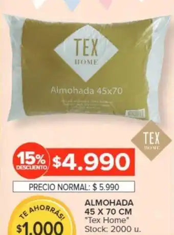 Carrefour ALMOHADA 45 X 70 CM "Tex Home" oferta