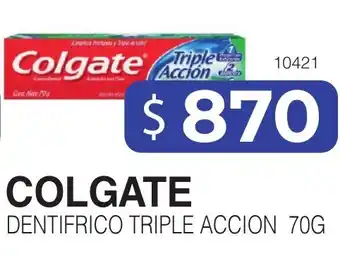 Masivos COLGATE DENTIFRICO TRIPLE ACCION 70G oferta