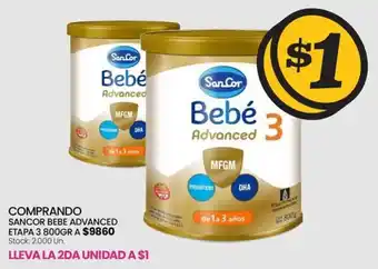 Changomas COMPRANDO SANCOR BEBE ADVANCED ETAPA 3 800GR oferta