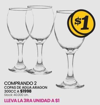 Changomas COMPRANDO 2 COPAS DE AGUA ARAGON 300CC oferta