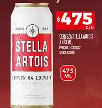 Supermercados DIA CERVEZA STELLA ARTOIS X 473 ML. oferta