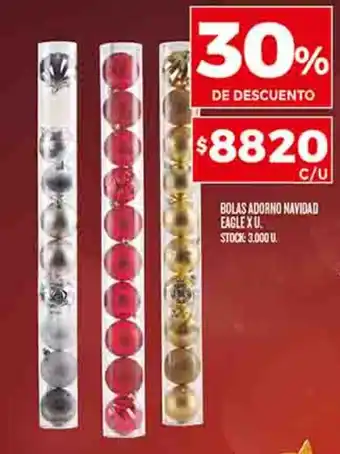 Supermercados DIA BOLAS ADORNO NAVIDAD EAGLE XU oferta