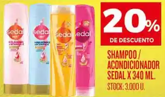 Supermercados DIA SHAMPOO/ ACONDICIONADOR SEDAL X 340 ML. oferta
