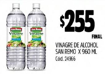 Supermercados Yaguar VINAGRE DE ALCOHOL SAN REMO X 960 ML oferta