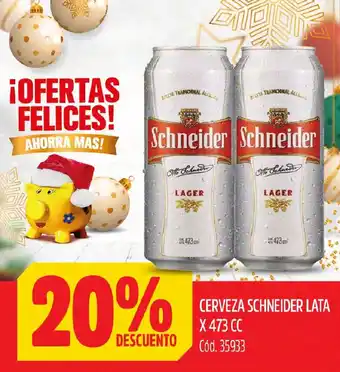CERVEZA SCHNEIDER LATA X 473 CC
