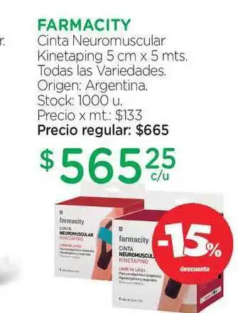 Farmacity Farmacity Cinta Neuromuscular Kinetaping 5Cm x 5mts oferta