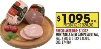 Coto MORTADELA MINI CAMPO AUSTRAL, PAQ. X 300 G oferta