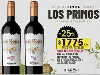Coto VINO MALBEC/CABERNET SAUVIGNON LOS PRIMOS, BOT. X 750ML oferta