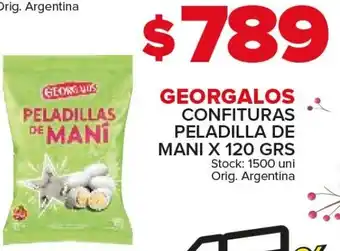Carrefour Maxi GEORGALOS CONFITURAS PELADILLA DE MANI X 120 GRS oferta
