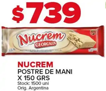 Carrefour Maxi NUCREM POSTRE DE MANI X 150 GRS oferta