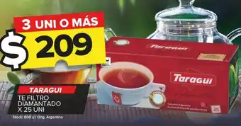 Carrefour Maxi TARAGUI TE FILTRO DIAMANTADO X 25 UNI oferta