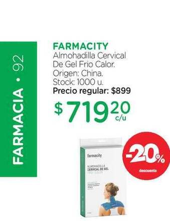 Farmacity Farmacity Almohadilla Cervical De Gel Frio Calor oferta