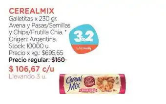 Farmacity Cerealmix Galletitas 230gr oferta